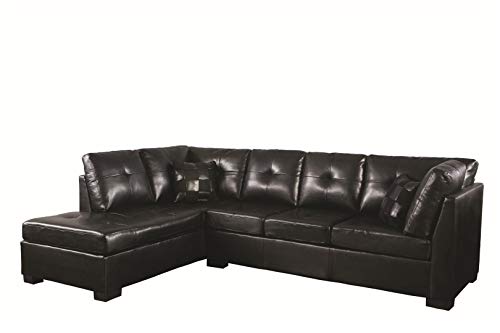 Darie Sectional Sofa With Left-Side Chaise Black #TOP17