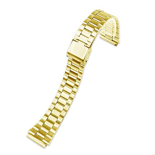 Bracelet montre acier cassé ? Changez pour ce modèle 18mm noir doré