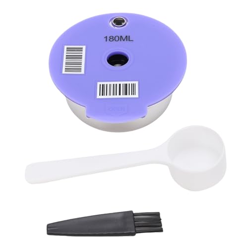 Image of Haofy Reusable Coffee Pod Universal Stainless Steel Refillable with Brush and Spoon Compatible for Happy Series Coffee Makers (180ml)
