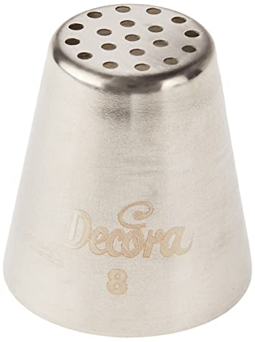 DECORA, 0263415 Blisterverpackte Feine Gras- und dünne Fadentülle, Nahtlose Edelstahltülle, Ohne Adapter zu verwenden, Einzelverpackt im Blister.