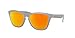 Oakley OO9245 Frogskins Low Bridge Fit Square Sunglasses, Checkbox Silver/Fire Iridium, 54 mm