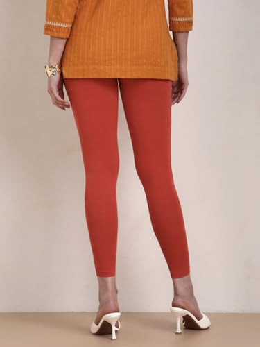 Image of TWIN BIRDS Super Stretchable Cotton Elasthane Fabric Ankle Length Leggings for Women