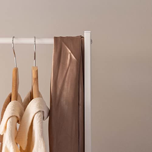 Newlux - Kleiderständer bis 24kg Hangy One 20, mit Schuhregal, Garderobenständer aus Metall mit hoher Stabilität, Einfache Montage, Kratzfester Boden | kompaktes Design | 50 x 40 x 160 cm | Weiß