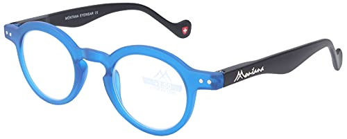 Montana Eyewear MR69 Lunettes de lecture en plastique avec charnière à ressort de qualité supérieure Bleu + 1,50 dpt Cover