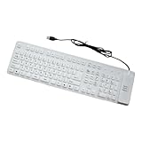Clavier flexible en silicone : ce dispositif d'entrée adaptable, pliable et enroulable offre une saisie fluide, résistant aux liquides et aux particules, parfait pour les utilisateurs d'ordinateur à la recherche de commodité et de portabilité avec leur clavier en silicone 109