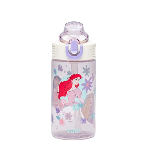 Zak Designs Disney Princess Sage 16oz Leak-Proof Straw Kids Water Bottle
