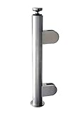 pmc speakers PMC Hustenschutz Spuckschutz Edelstahl Pfosten Thekenaufsatz Glasaufbau Produktion (Model: 20, RS - Rechts)
