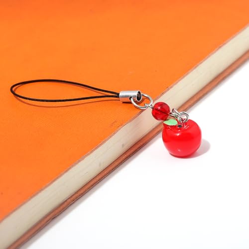 Image of Fruit Bag Charm Keychain - Gold Key Chain, Cute Purse Handbags Accessories - Beautiful Gift for Women