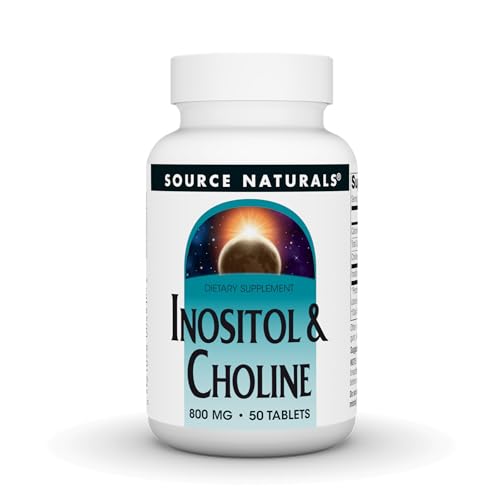 Source Naturals Inositol & Choline, Supports Healthy Nerve Function* - 800 mg -50 Vegetarian Tablets