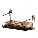 Regolabile e pronto all'uso: lunghezza regolabile da 39,5 a 70 cm per adattarsi a diverse larghezze dell'armadio; include 1 mensola sospesa in bianco o nero con 21,5 cm di profondità e 16 cm di altezza.