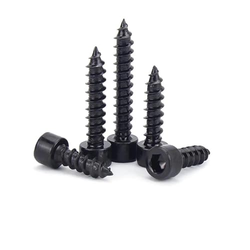 10/50�� M1.7 M2 M2.6 M3 M3.5 M4 M5 M6 304�X�e�����X�u���b�N�J�[�{���X�`�[���Z�p�Z�p�\�P�b�g�L���b�v�w�b�h�ؐ��Z���t�^�b�s���O�l�W(Black carbon steel,30MM_10PCS M6)