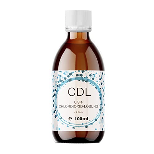 100ml Chlordioxid CDL/CDs 0,3% Lösung, destilliert, Glasflasche mit Dosiertropfer Cover
