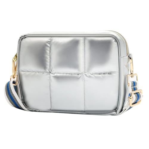 NAARIIAN Crossbody Bags for Women Small Puffy Quilted Purses Shoulder Handbags Adjustable strap Cute Everyday Bag