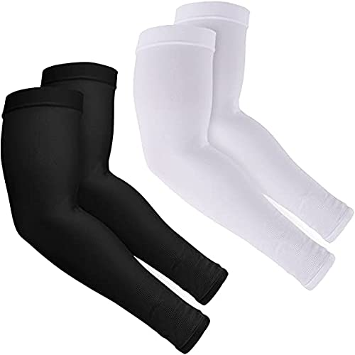 KALSARIA Men and Women Arm Sleeves - Black And White (Pair Of 2)