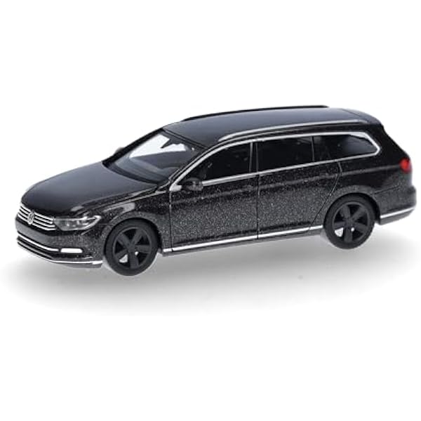 Herpa Model samochodu VW Passat Variant, szary manganowy, miniaturowy w skali 1:87, przedmiot kolekcjonerski, wyprodukowano w Niemczech, model plastikowy