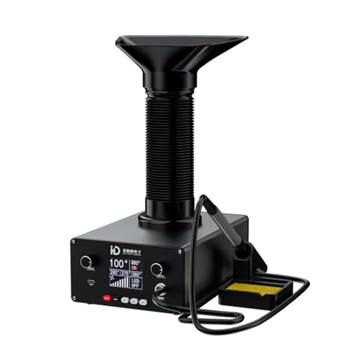 Extractor de humos de soldadura, purificador y absorbente de humo 3 en 1, con estación de soldador y soplador de aire caliente, ideal para soldadura y escape de soldadura