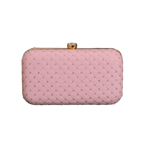 Women’s Glitter Evening Clutch Purse – Silver Evening Handbag with