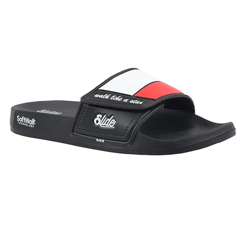 Image of WELCOME Soft Men's Slippers /Sliders with Cushion FootBed for Adult | Comfortable & Light Weight | Stylish & Anti-Skid | Waterproof & Regular Flip Flops for Gents /Boys