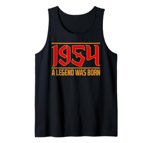 1954 A Legend Was Born Año 1954 Cumpleaños Heavy Metal Rock Camiseta sin Mangas