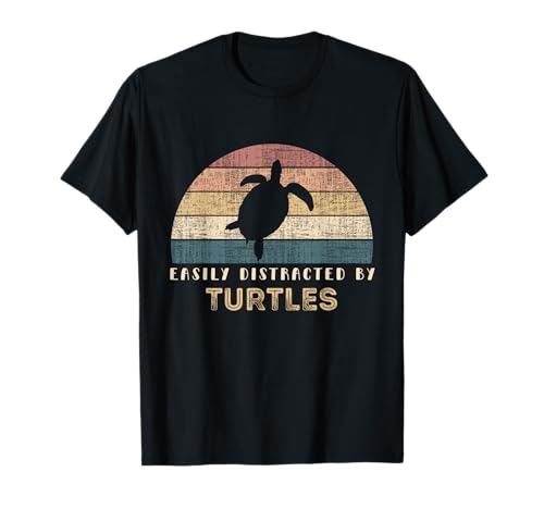 Easily Distracted By Turtles Animal Turtle Lover Camiseta