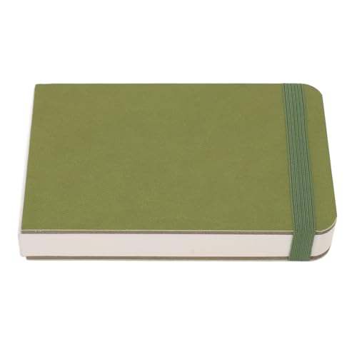 Fafeicy 30 Sheet Watercolor Sketchbook 300GSM Portable Pocket Watercolor Paper Travel Diary Book 14 X 9cm for Outdoor Sketching Green
