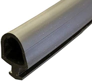 Black Silicone Bulb Type Gasket Weatherstrip, 3/8" Width, 3/16" Backing - 20 Ft.