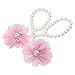 Fliyeong Neugeborenes Baby Mädchen Blume Perle Fußband Zehenringe Barfuß Floral Hochzeit Kind Sandalen Fußkettchen Kette Krippe Strand Baby Schuhe Stilvoll und Beliebt