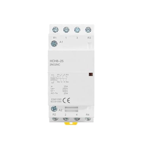 Contacteur de type rail DIN domestique 4P 25A commande AC 230V pour automatisme de maison