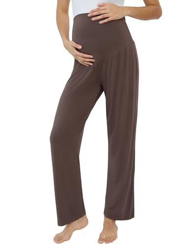 Joyaria Womens Maternity/Pregnancy Sweatpants Over The Belly Comfortable Yoga/Pajama/Lounge Pants