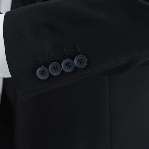 J.M. Haggar mens Sharkskin Premium Tailored- Fit Stretch Separate Coat Business Suit Jacket, Black, 44 US by Haggar - Image 3