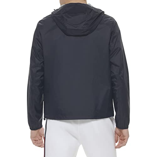 Image of Tommy Hilfiger Mens Stretch Hooded Zip-Front Raincoat