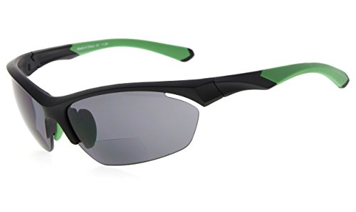 Image of Eyekepper Bifocal Sunglasses for Women Men, Rectangular Frame | Outdoor Sports Bifocal Reading Sunglass, with Readers Built in, Mens Tinted Sun Reader Bifocals, Ladies Cheater,Wrap Half Rim