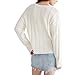Rib V Neck Sweater, Cream, L