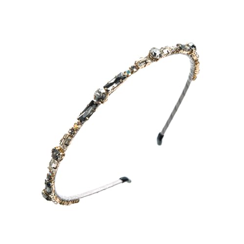 Qiwenr Crystal Headband, Crystal Side Headband, Pink Rhinestone Hair Bands, Great Headpiece for Prom Party