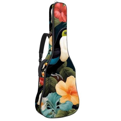 Housse de guitare imperméable sac avec poches de rangement toucan