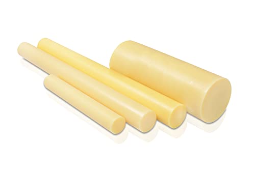 Image of Cast Nylon Plastic Rod 5 /8 inch OD x 12 inch Length - Yellow Color