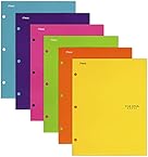 Five Star 4 Pocket Folders, 2 Pocket Folders plus 2 additional Pockets, Assorted Colors, 6 Pack (38056)