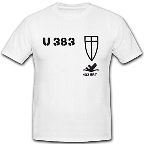 T-Shirt Sous-Marin U 383 Blanc pour les Sorties en Mer et Loisirs