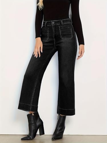 Image of Shasmi Girl's & Women's Mid-Rise Straight Leg Jeans Comfortable Stretch Denim, Casual Wear, Versatile Style with Pockets, 2025 Stylish Fashion Jeans for Women (Jeans 237)