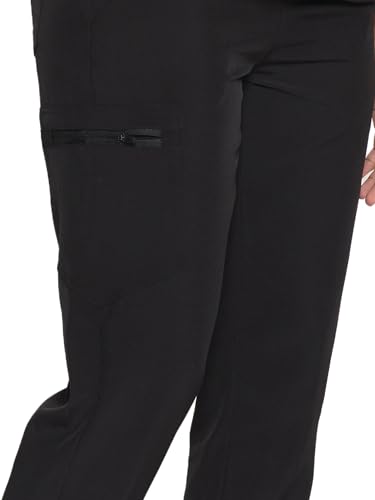 COZYFIT Scrubs for Women Set - Stretch V-Neck Scrub Top & Jogger Pant with 8 Pockets, Yoga Waistband, Slim Fit COZY SCRUBS - Black, 4XL - Thumbnail 7