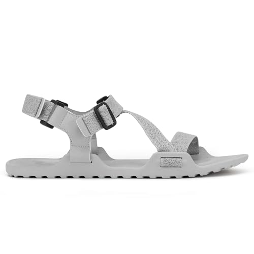 FEFELUIS Men's Wide Barefoot Sandals - Minimalist | Zero Drop | Ultralight Trail Running Hiking Sandals Adjustable Light Grey Size 14 by FEFELUIS - Used condition - Image 3