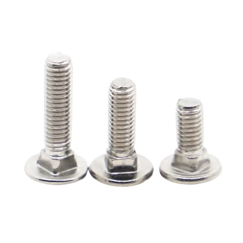 M4 M5 M6 M8 M10 M12 304XeX|GB12 DIN603gXۓpLbWXN[{gIfXNp(12mm,M5 5pcs)