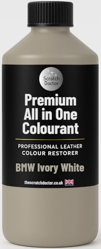 The Scratch Doctor All in One Leather Dye for BMW Self Seal Repair Paint for Leather Car Seats & Interior (Dakota Ivory White)