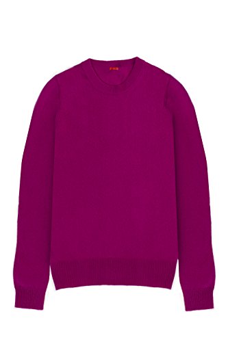 Image of JENNIE LIU Women's 100% Pure Cashmere Crew Neck Sweater, Tight Knit Cozy Soft Hand Washable Long Sleeve Pullover