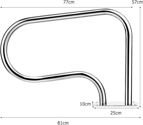 Miniatura 5 de Fantask Pasamanos Para Piscina, Asistente De Acceso 304 De Acero Inoxidable, Asa Para Piscina