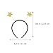 Amosfun Glitter Star Head Boppers Antenna Headband Alien Headband for Fancy Dress Party and Headwear Accessory 3pcs (Golden)