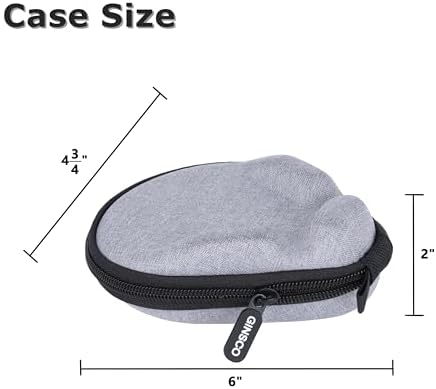 Ginsco Universal Bone Conduction Headphone Case Compatible with SHOKZ New OpenRun Pro 2/Pro 2 Mini/OpenRun/OpenSwim Open-Ear Sport Headphones, Compatible with MRYTKY/BAICLUD/CXK/Ogogrs etc (Gray)