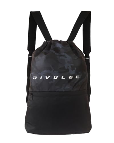 Image of DIVULGE Thunder Drawstring Daypack bag, Sports bag, Gym bags, Backpack With Zip pocket, Dark Brown