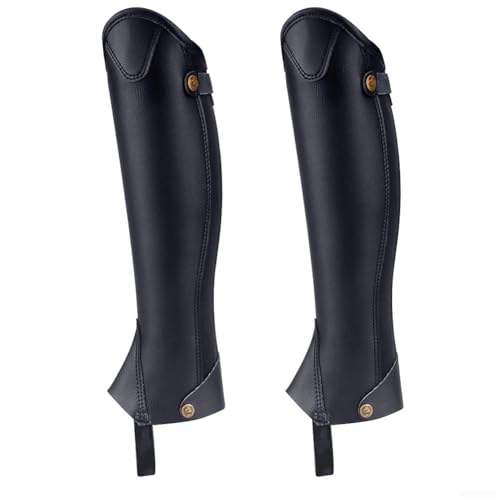 Protège-jambes équestres en microfibre et cuir de protection