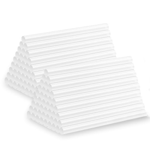 Tilswall Hot Glue Sticks 7 x 100mm Pack of 100, Ultra Clear Hot Melt Craft Glue for DIY, Glue Gun, Art, Crafts, Sealing, Woodworking, Plastics, Fabric, Ceramics